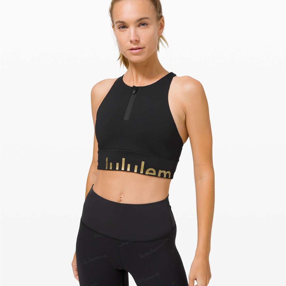 Lululemon Energy Bra High Neck Long Line Zip Special Edition Size 6